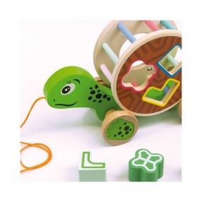 Andreu toys Костенурка - Играчка за дърпане със сортер
